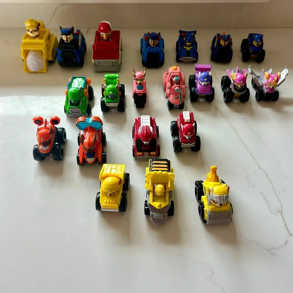 Large Paw Patrol Die Cast Car Lot (21 items) Chase, Marshall, Skye, Rubble